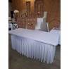 Location nappe en lycra juponnée pour buffet 180*80cm