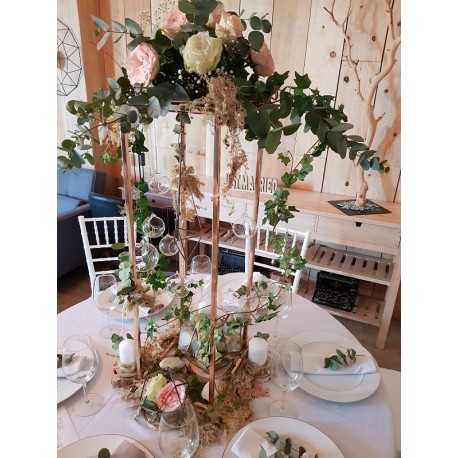 Colonne métal rose gold H.80cm