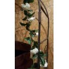 Location guirlande de fleurs blanches 180cm